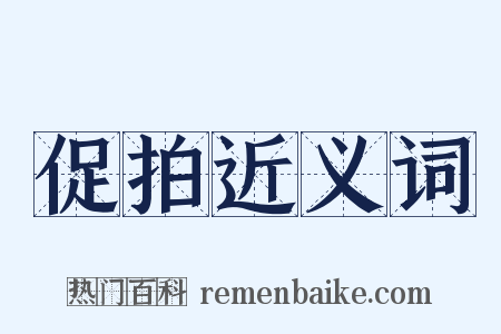 促拍近义词是什么意思的图片